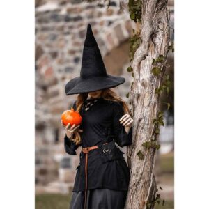 Agata Wool Witch Hat - Black