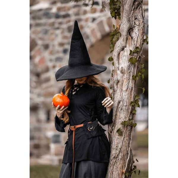 Agata Wool Witch Hat - Black