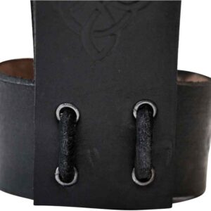 Embossed Celtic Drinking Horn Holder - Black
