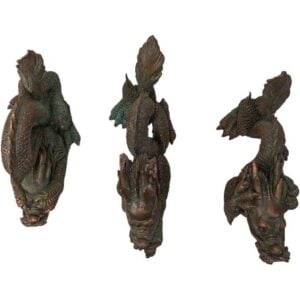 No Evil Chinese Dragon Statue Set