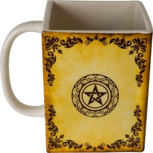 Grimoire Book of Spells Square Mug