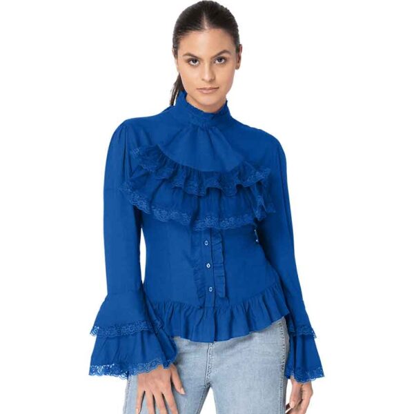 Victorian Lace Ruffled Blouse