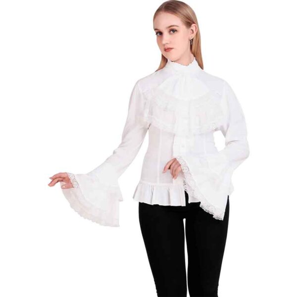 Victorian Lace Ruffled Blouse