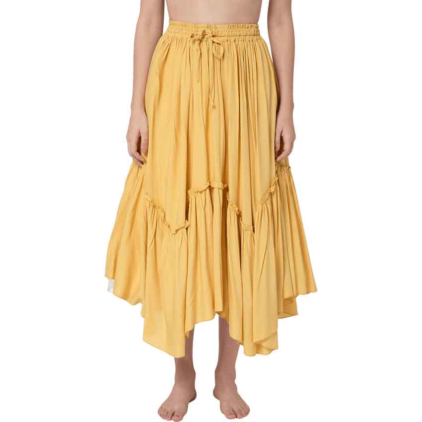 Sunset Stroll Ensemble Knitted Skirt Set