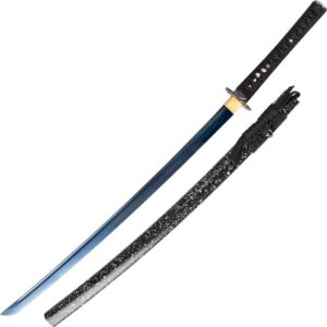 Blue Wave Handmade Katana with Stand
