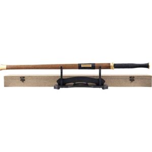 Ring Pommel Handmade Han Jian Sword with Stand