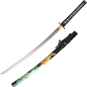 Handmade Phoenix and Crane Katana with Stand