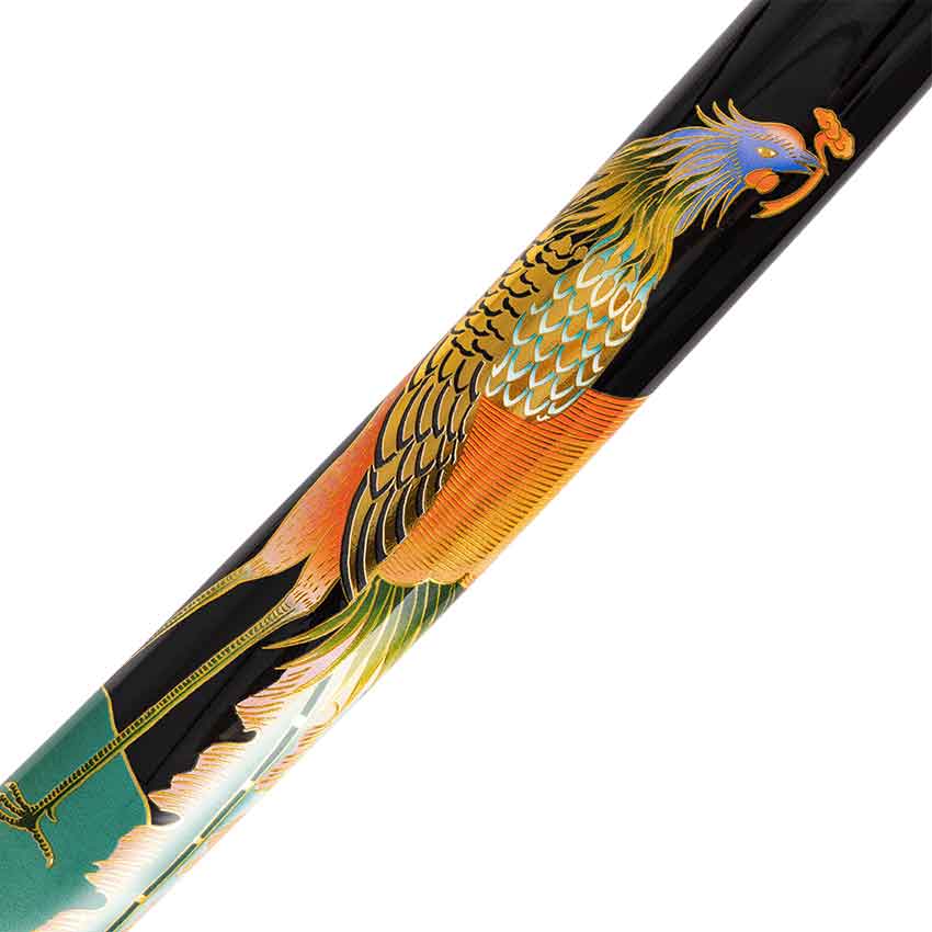 セット KATANA FUDE＆NANAME FUDE＆HANEN FUDE Handmade Phoenix and Crane Katana with Stand