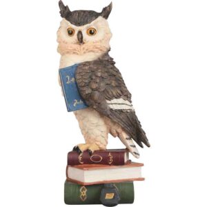 Curious Owl on Books Statue