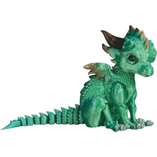 Articulated 3D Earthwing Dragon Hatchling