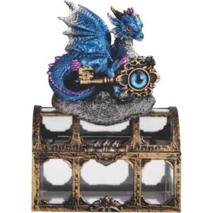 Blue Dragon Crystal Treasure Trinket Box
