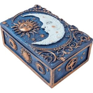 Celestial Sun and Moon Trinket Box