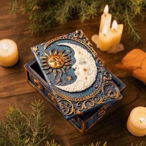 Celestial Sun and Moon Trinket Box