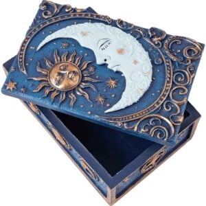 Celestial Sun and Moon Trinket Box