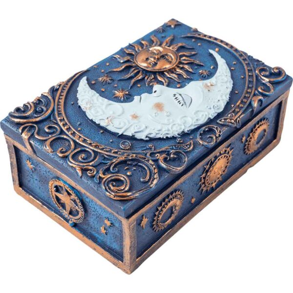 Celestial Sun and Moon Trinket Box