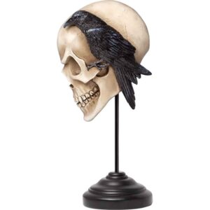 Nevermore Skull Plaque with Stand