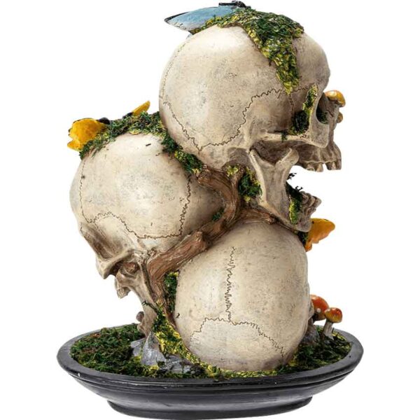 Death's-head Moths on Skulls Statue