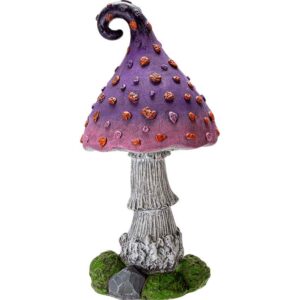 Purple Garden Mushroom Statue