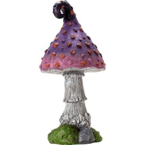 Purple Garden Mushroom Statue