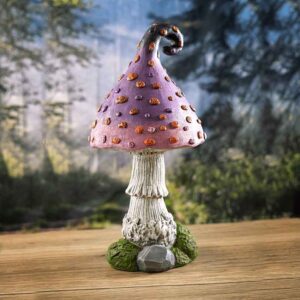 Purple Garden Mushroom Statue