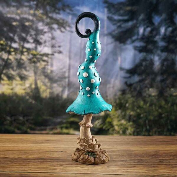 Blue Toadstool Mushroom Statue