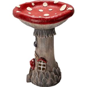 Tall LED Mushroom House Statue