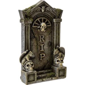 Overgrown Tombstone Statue