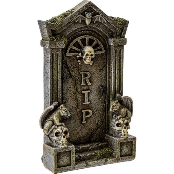 Overgrown Tombstone Statue