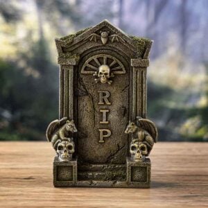 Overgrown Tombstone Statue