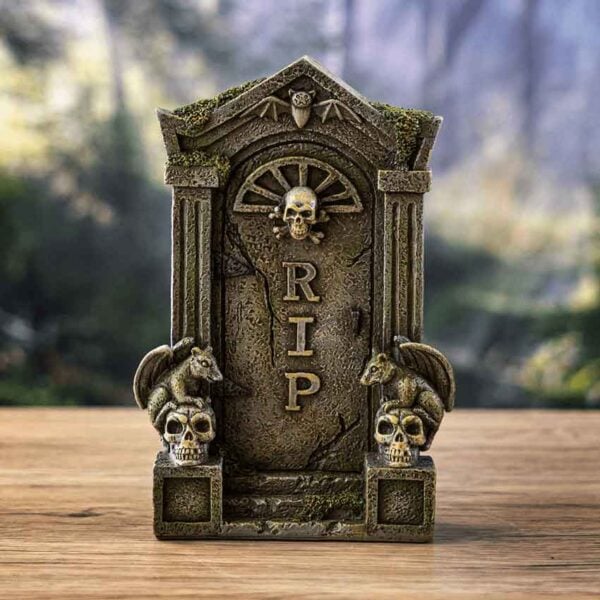 Overgrown Tombstone Statue