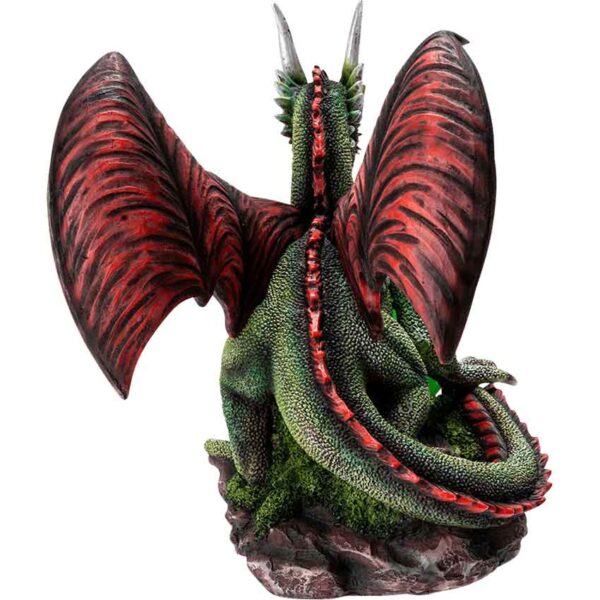 Earth Dragon with LED Egg Statue