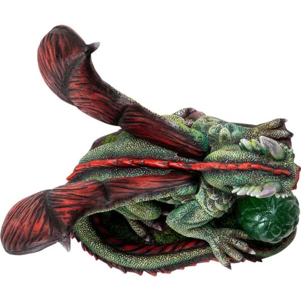 Earth Dragon with LED Egg Statue