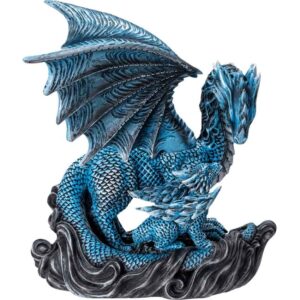 Water Dragon with Hatchling Statue