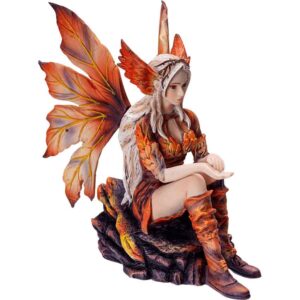 Resting Fire Fairy Statue