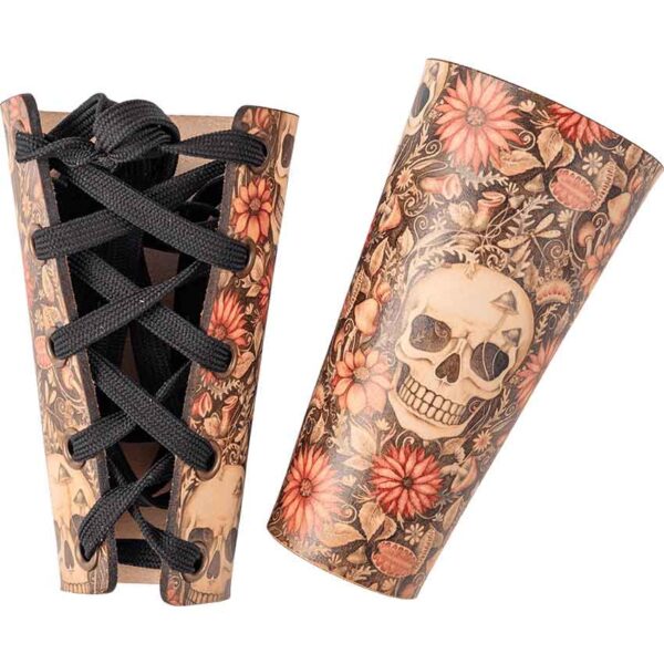 Cottagecore Skull Wrist Bracers