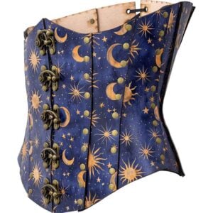 Celestial Midnight Leather Corset