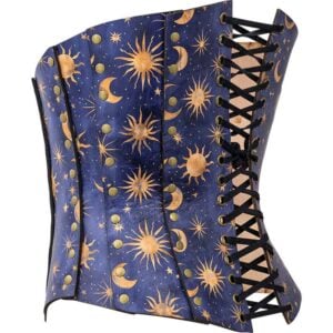 Celestial Midnight Leather Corset