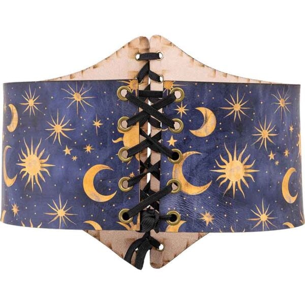 Celestial Midnight Leather Waist Cincher