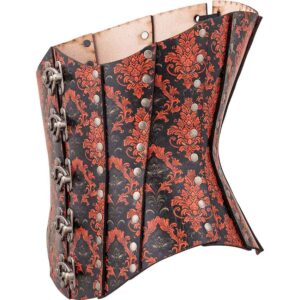 Gothic Damask Leather Corset