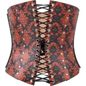 Gothic Damask Leather Corset