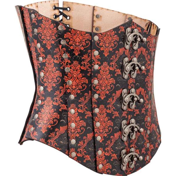 Gothic Damask Leather Corset