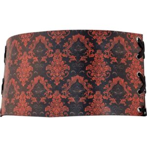 Gothic Damask Snap Front Waist Cincher
