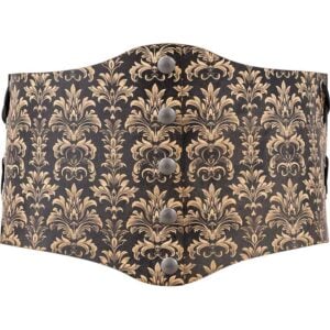 Acanthus Damask Snap Front Waist Cincher