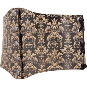 Acanthus Damask Snap Front Waist Cincher