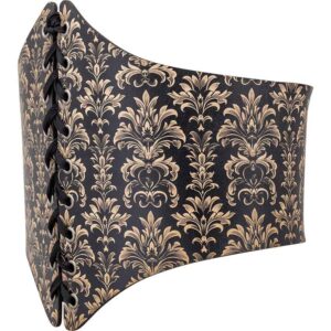 Acanthus Damask Leather Waist Cincher