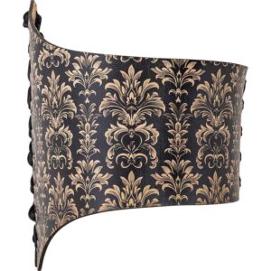Acanthus Damask Leather Waist Cincher