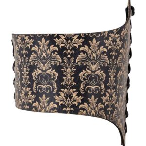 Acanthus Damask Leather Waist Cincher
