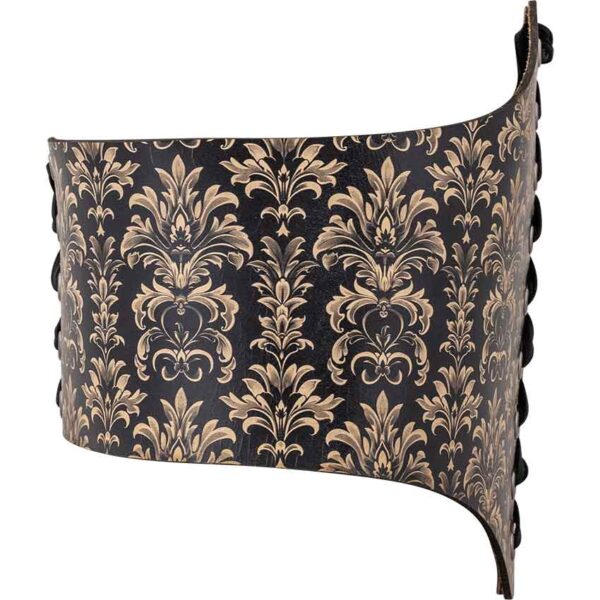 Acanthus Damask Leather Waist Cincher