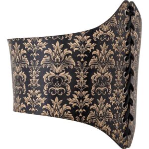 Acanthus Damask Leather Waist Cincher
