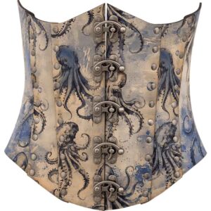 Blue Kraken Leather Corset